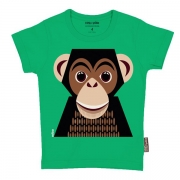 CoQ en PâTe T-Shirt Mibo Chimpanzee Vrolijke t-shirt van bio-katoen