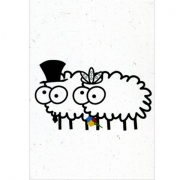 Sheep Poo Paper Wedding Sheepy Carte de v