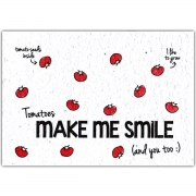 Bloom Your Message Bloeiwenskaart - Make Me Smile Plantbare wenskaart met tomaatzaadjes