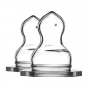 EcoViking Silicone Spenen - Orthodontisch - EcoViking Set van 2 orthodontische spenen van silicone voor de glazen babyflessen van EcoViking