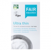 Fair Squared Préservatifs - Ultra Thin (3) Préservatifs à partir de caoutchouc naturel biodégradable