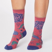 Thought Bamboe Sokken - Grand Floral Blush Pink Comfortabele sokken van bamboe en bio-katoen