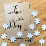 Bloom Your Message Bloeiwenskaart - Let it Be a Wonderful Day - Confetti Plantbare wenskaart met confetti