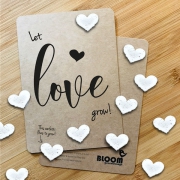Bloom Your Message Bloeiwenskaart - Let Love Grow - Confetti Plantbare wenskaart met confetti