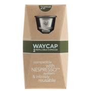 WayCap WayCap Koffiecapsule (2) Set van 2 herbruikbare koffiecapsules voor Nespresso