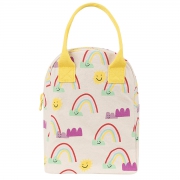 Fluf Lunchtas Zipper Rainbow Grote lunchtas van bio-katoen