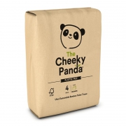 The Cheeky Panda Bamboe Toiletpapier (4) 4 rollen 3-laags toiletpapier van bamboe