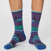 Thought Chaussettes Bambou - Bicycle Uphill Plum 
