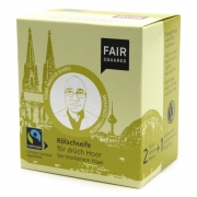 Fair Squared Shampoo Bar Kölschseife - Droog Haar (2) Set van 2 solide, parfumvrije shampoo's met opbergzakje