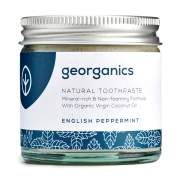 Georganics Tandpasta - Pepermunt - 60 ml Mineraalrijke, plantaardige tandpasta zonder fluoride met pepermuntsmaak