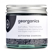 Georganics Tandpasta - Actieve Kool - 60 ml Mineraalrijke, plantaardige tandpasta zonder fluoride met pepermuntsmaak