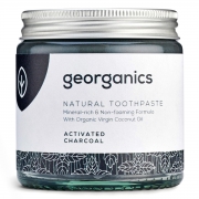 Georganics Tandpasta - Actieve Kool - 120 ml Mineraalrijke, plantaardige tandpasta zonder fluoride met pepermuntsmaak