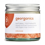 Georganics Tandpasta - Sinaasappel - 60 ml Mineraalrijke, plantaardige tandpasta zonder fluoride met sinaasappelsmaak