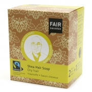 Fair Squared Shampoo Bar Shea - Droog Haar (2) Set van 2 solide, parfumvrije shampoo's met opbergzakje