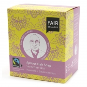 Fair Squared Shampoo Bar Abrikoos - Gevoelige Huid (2) Set van 2 solide, parfumvrije shampoo's met opbergzakje