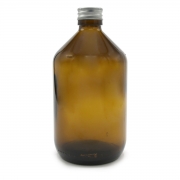 Fair Squared Glazen Flesje - 500 ml Glazen flesje van bruin glas met aluminium deksel voor eigen brouwsels