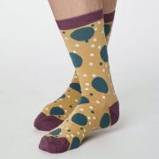 Thought Bamboe Sokken - Mamie Spot Buttercup Comfortabele sokken van bamboe en bio-katoen