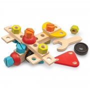Plan Toys Bouwpakket (3j+) 40-delige bouwset van rubberhout