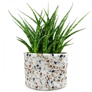 Baski Plantenmand Small - Mojave Blue Plantenmand van bio-katoen met waterdichte coating van natuurrubber