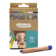 Namaki Make-Up Potloden - Regenboog Set van 6 houten make-up potloden met biologische ingrediënten