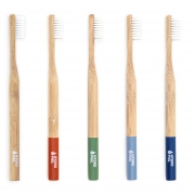 Hydrophil Bamboe Tandenborstel Bamboe tandenborstel met medium of (extra)soft bio-nylon haartjes