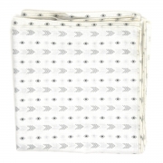 La Rénarde Wasbare Zakdoek - Pijlen (4) Set van 4 wasbare zakdoeken van katoen