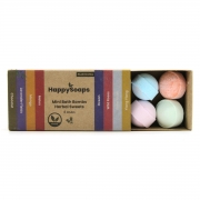 Happy Soaps Mini Bombes de Bain (8) - Herbal Sweets Lot de 8 bombes de bain zéro déchet