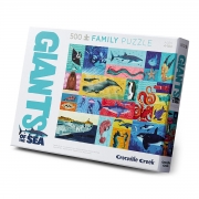 Crocodile Creek Familiepuzzel - Giants of the Sea - 500 stukken (4j+) Mooie puzzel van 500 stukken van gerecycleerd karton