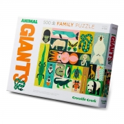 Crocodile Creek Familiepuzzel - Animal Giants - 500 stukken (4j+) Mooie puzzel van 500 stukken van gerecycleerd karton