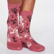 Thought Chaussettes Coton Bio - Orpha Rose Pink Chaussettes confortables en coton biologique