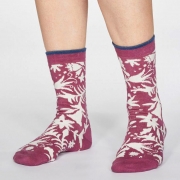 Thought Bio-Katoenen Sokken - Otomi Mauve Pink Comfortabele sokken van bio-katoen