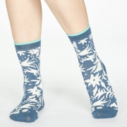 Thought Bio-Katoenen Sokken - Otomi Denim Blue Comfortabele sokken van bio-katoen