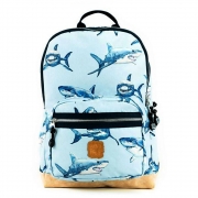 Pick & Pack Rugzakje Small - Haaien - Aqua Rugzak met leuke print van gerecycleerde PET-flessen