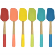 Pebbly Palette en Bambou Spatule en bambou et silicone