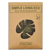 Simple Living Eco Wasstrips - Vers Linnen (32) Biologisch afbreekbare wasvellen ter vervanging van vloeibaar wasmiddel