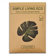 Simple Living Eco Wasstrips - Parfumvrij (32) Biologisch afbreekbare wasvellen ter vervanging van vloeibaar wasmiddel