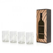 Rebottled Drinkglas - Wit (4) Set van 4 drinkglazen van gerecycleerde wijnflessen