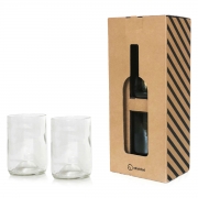 Rebottled Drinkglas - Wit (2) Set van 2 drinkglazen van gerecycleerde wijnflessen