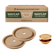 Waycap Couvercle Waycap Vertuoline (2) Lot de 2 couvercles réutilisables en silicone pour les capsules Nespresso Vertuo(line)