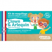 Namaki Schminkset - Clown en Harlekijn - 3 kleuren Biologische en hypoallergene make-upset voor kinderen