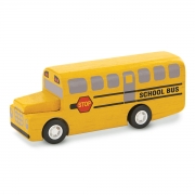 Plan Toys Schoolbus (3j+) Kleine schoolbus van rubberhout