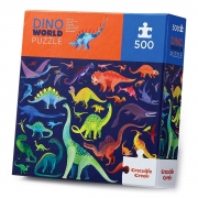Crocodile Creek Familiepuzzel - Dinowereld - 500 stukken (5j+) Mooie puzzel van 500 stukken van gerecycleerd karton