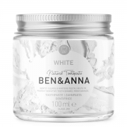 Ben&Anna Tandpasta - White - Zonder Fluor Plantaardige tandpasta zonder fluoride in een glazen verpakking