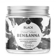 Ben&Anna Tandpasta - Black Plantaardige tandpasta zonder fluoride met actieve houtskool in een glazen verpakking
