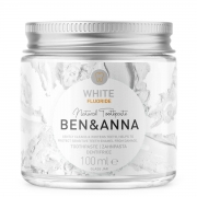 Ben&Anna Tandpasta - White - Met Fluor Plantaardige tandpasta met fluoride in een glazen verpakking