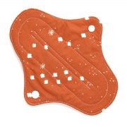 Wash Wasbaar Maandverband - Normale Menstruatie - Roest Wasbaar maandverband van bio-katoen met drukknopjes
