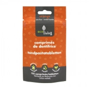 Eco Living Tandpastatabletten - Zonder Fluor - Sinaas 125 tandpastatabletten met sinaasappelsmaak zonder fluor
