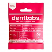 Denttabs Denttabs Kids met Fluoride - 125 tabletten Tabletten voor het tandenpoetsen met fluor en aardbeiensmaak