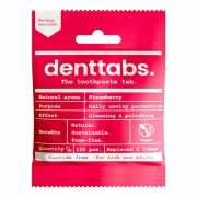Denttabs Denttabs Kids zonder Fluoride - 125 tabletten Fluoridevrije tabletten voor het tandenpoetsen met aardbeiensmaak