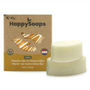 Happy Soaps Voet- & Handcrème Bar - Soft Argan Set van 2 solide crème bars voor voeten en handen met milde geur van argan